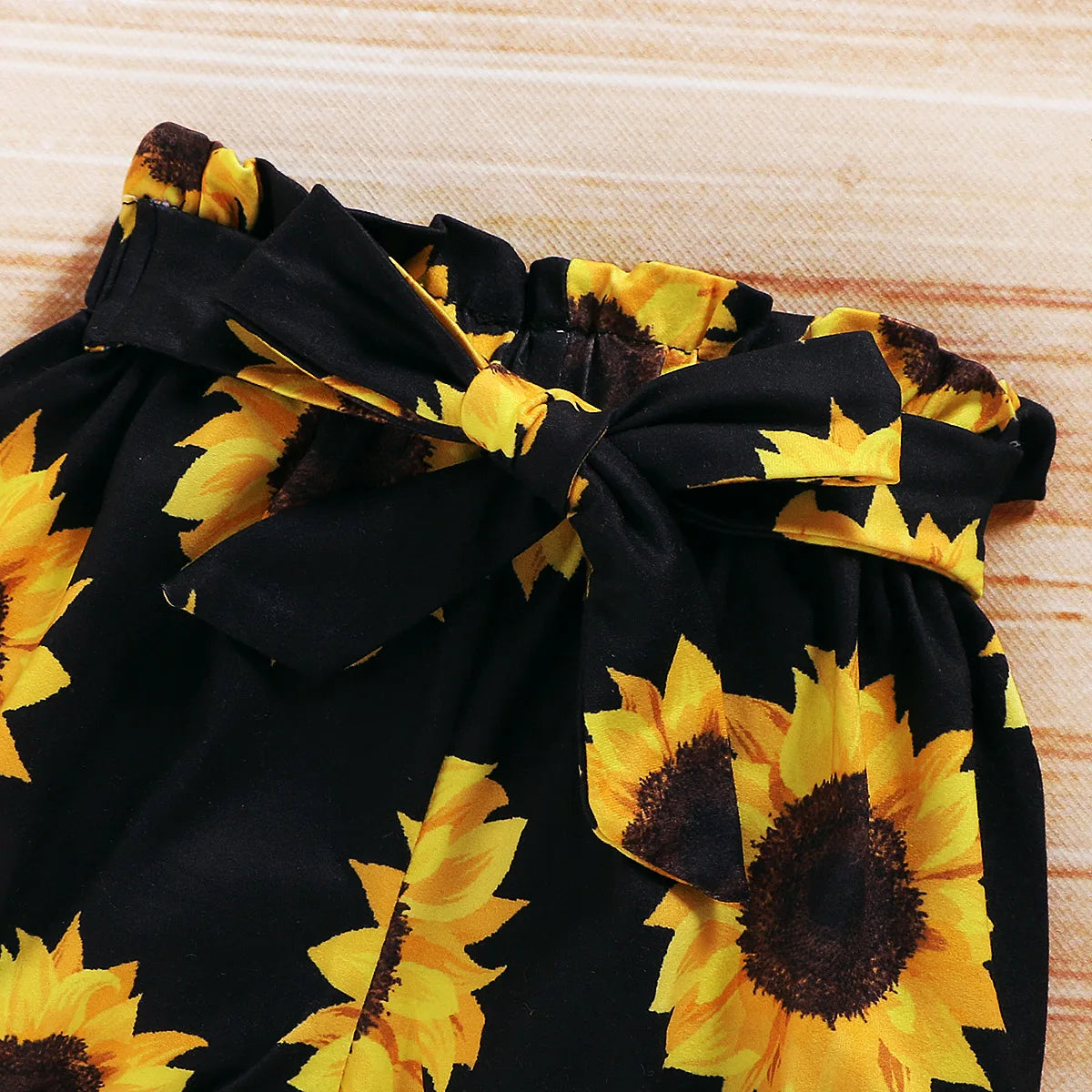 2020 Baby Summer Clothing Newborn Baby Girl Floral Clothes Short Sleeve Romper Jumpsuit+Sunflower Tutu Shorts 3Pcs Outfits Set