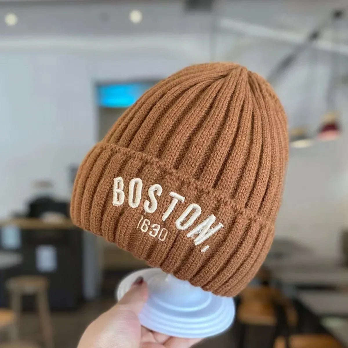 Winter Baby Hat Fashion Letter Pattern Knit Beanie Warm Cap for Infant Newborn Cold Weather Beanie Kid Accessories