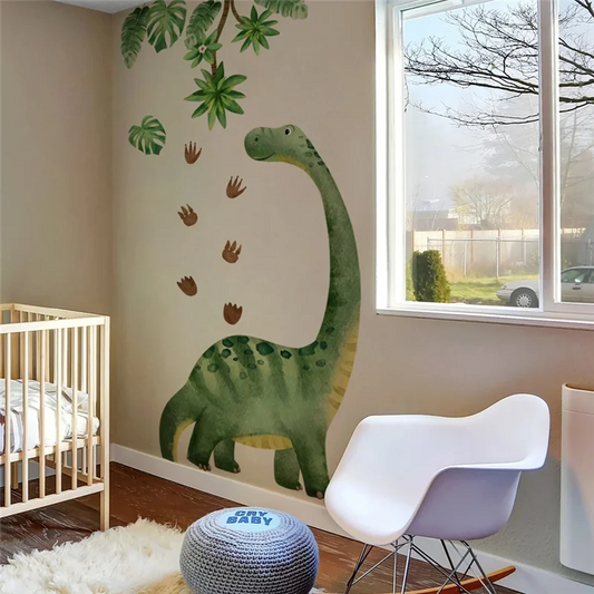 ABKP-Big Size Dinosaur Wallpaper For Boy Room Decor Cute Animal Dinosaur Wall Stickers Decoration Children's Room Mural Decal