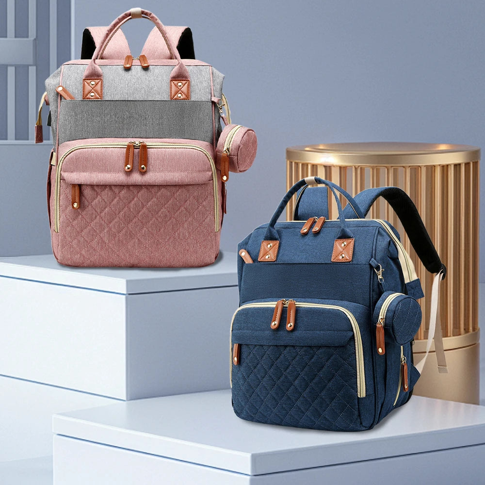 Quality Outdoor Portable Foldable baby Travelling bed backpack mommy bag fashion leisure large capacity infant carrier bag