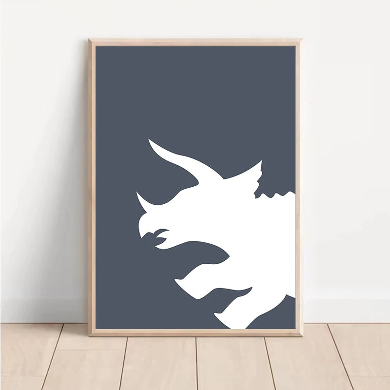 Home Decor Tyrannosaurus Rex Poster Canvas Painting Interior Paintings Children's Bedroom Dinosaur Triceratops Living Room Decor
