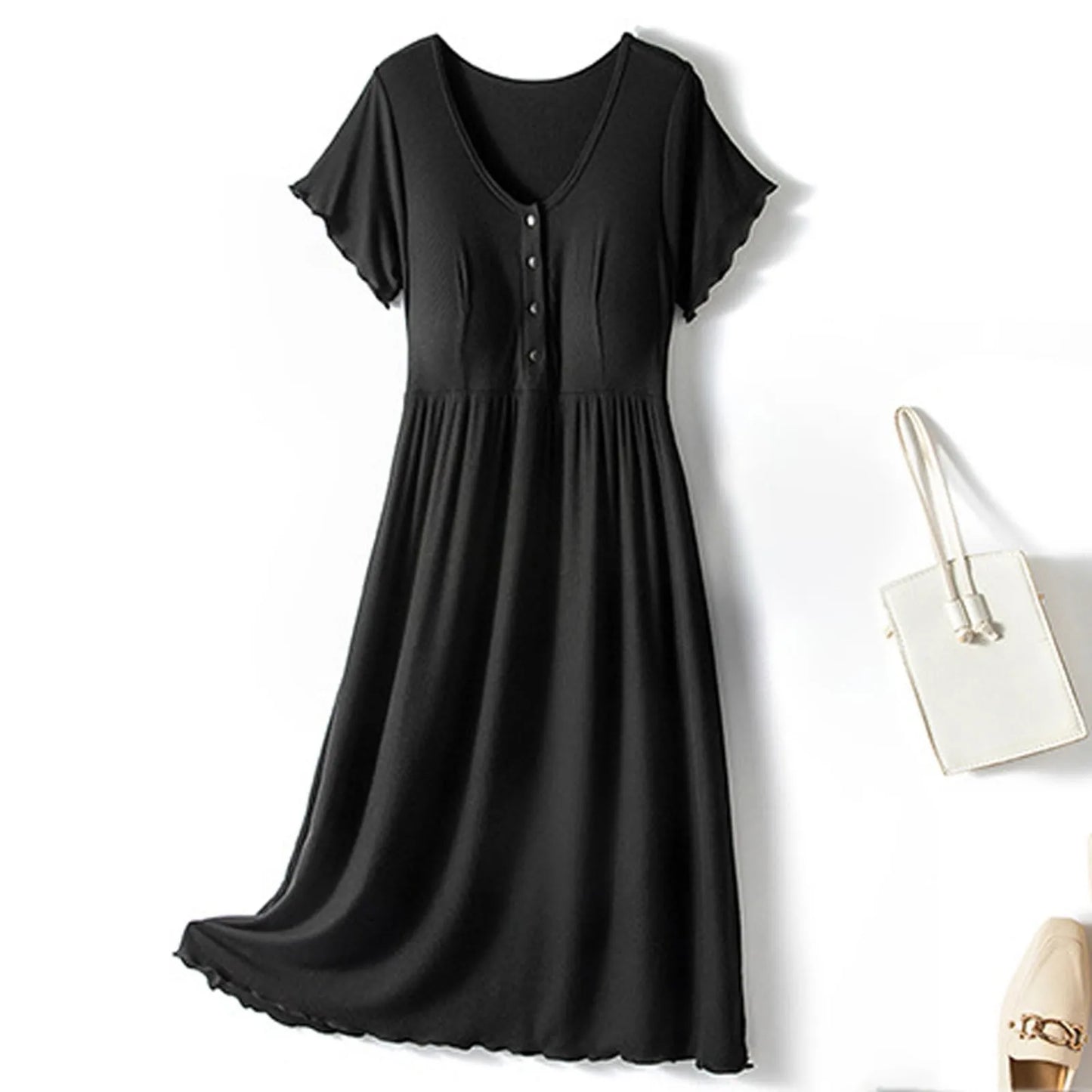 Soft Cotton Linen Maternity Dress Thin Round Neck Short Sleeve Maternity Breastfeeding  Breathable Nursing Casual Clothes