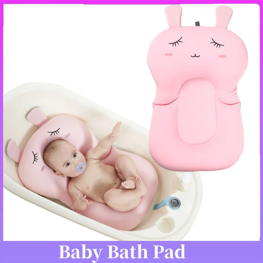 Baby Bath Pad ,NewBorn Bathtub Safety Security Bath Seat Support,Baby Shower Bath Tub Pad,Cartoon Comfort Bath Body Cushion Mat
