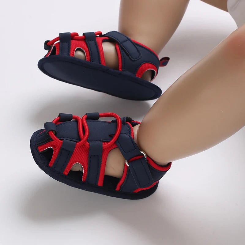 Summer Beach Sandals For Boys Korean Style 2024 Fashion Children Footwear PU Leather Anti-slippery Soft-soled Kid's Shoes