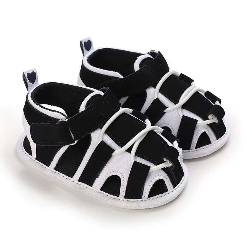 Summer Beach Sandals For Boys Korean Style 2024 Fashion Children Footwear PU Leather Anti-slippery Soft-soled Kid's Shoes
