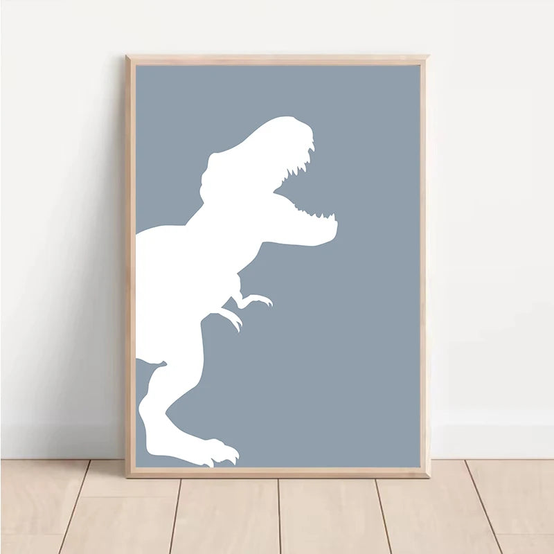 Home Decor Tyrannosaurus Rex Poster Canvas Painting Interior Paintings Children's Bedroom Dinosaur Triceratops Living Room Decor
