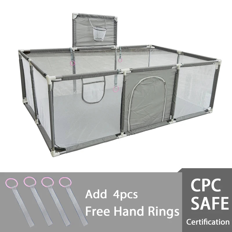 IMBABY Kids Furniture Playpen For Children Large Dry Pool Baby Playpen Safety Indoor Barriers Home Playground Park For 0-6 Years