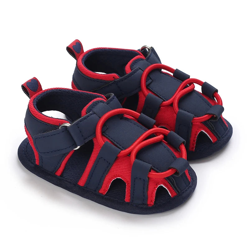 Summer Beach Sandals For Boys Korean Style 2024 Fashion Children Footwear PU Leather Anti-slippery Soft-soled Kid's Shoes