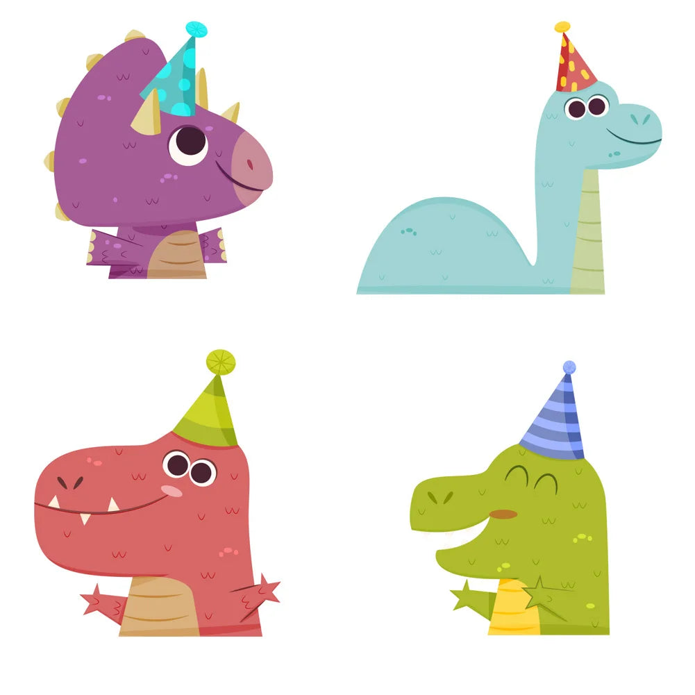 Cartoon Little Dinosaur Luminous Wall Sticker Kids Room Switch Decoration Decals Bedroom Background Decor Glow In The Dark Mural