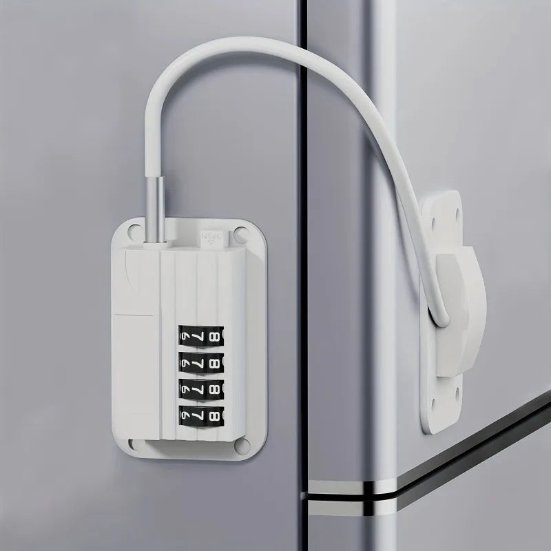 Refrigerator Fridge Freezer Door Lock With Password Proof For Kitchen Cabinets And Drawers