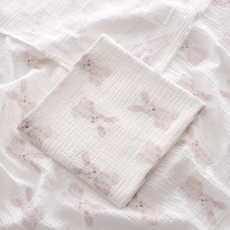 100X100cm Baby Receive Blanket for Newborn Cotton Muslin Swaddle Blanket Bedding Infant Bath Towel Baby Items Mother Kids